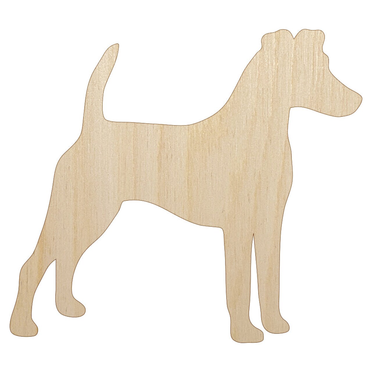 Smooth Fox Terrier Dog Solid Unfinished Wood Shape Piece Cutout for DIY Craft Projects